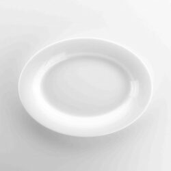 Piatto ovale in porcellana bianca Weissestal