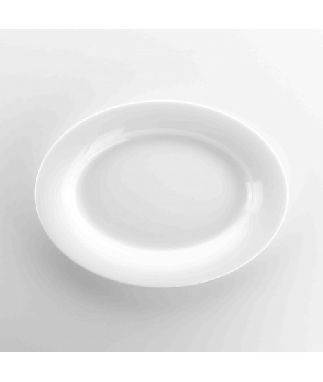 Piatto ovale in porcellana bianca Weissestal